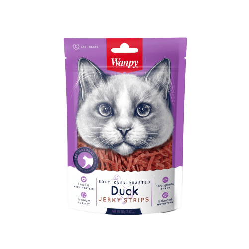 Wanpy Soft, Oven-Roasted Duck Jerky Strips